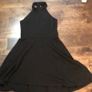 MUSHARE Women's Halter Neck High Low Backless Party Cocktail Skater Dress